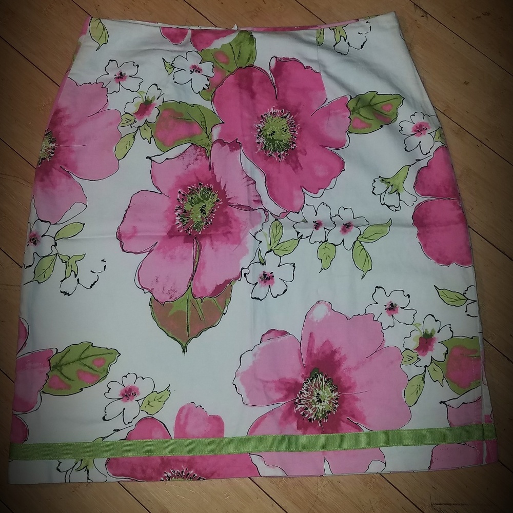 Floral pencil skirt